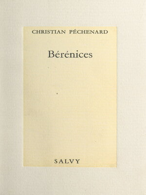 cover image of Bérénices